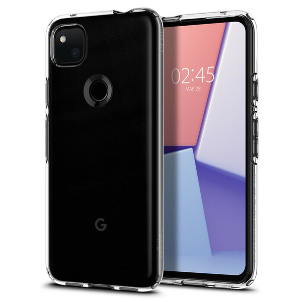 Google Pixel 4a (5G) Case, Spigen Liquid Crystal Flexible Cover - Crystal Clear