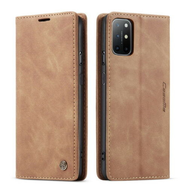 For OnePlus 7 Pro brown Leather Magnetic Shockproof Cover