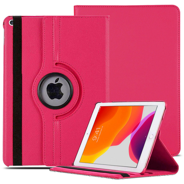 Pink For Apple iPad 9th Generation 10.2 2021 360 Rotating Smart Leather Case Cover