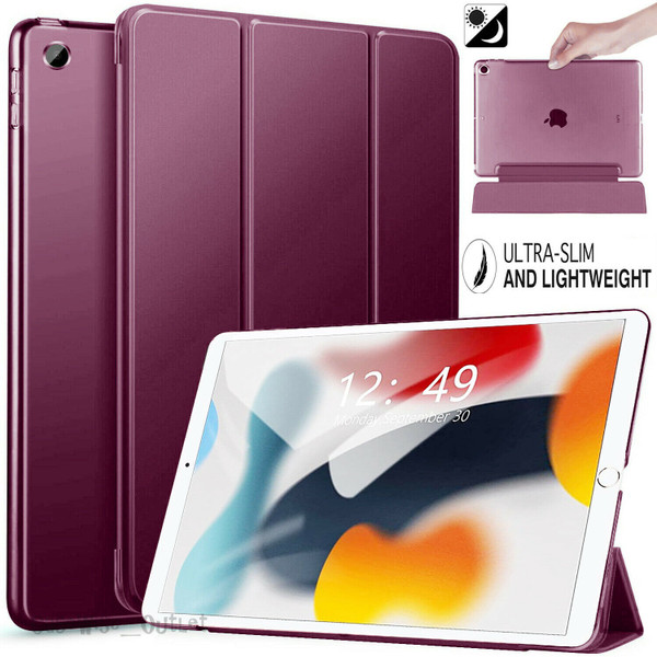 Purple For Apple iPad 9th Generation 10.2 Case Smart Stand Cover 2021