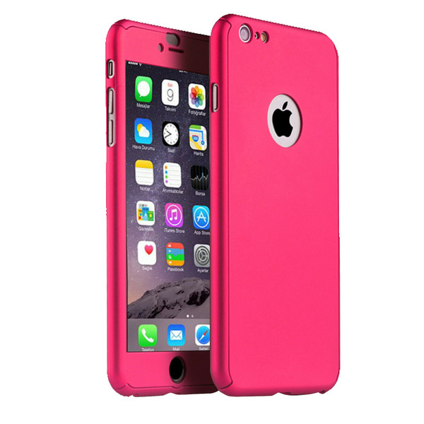 for Apple iPhone 5 5S SE  pink ShockProof 360 Hybrid Silicone Phone Cover