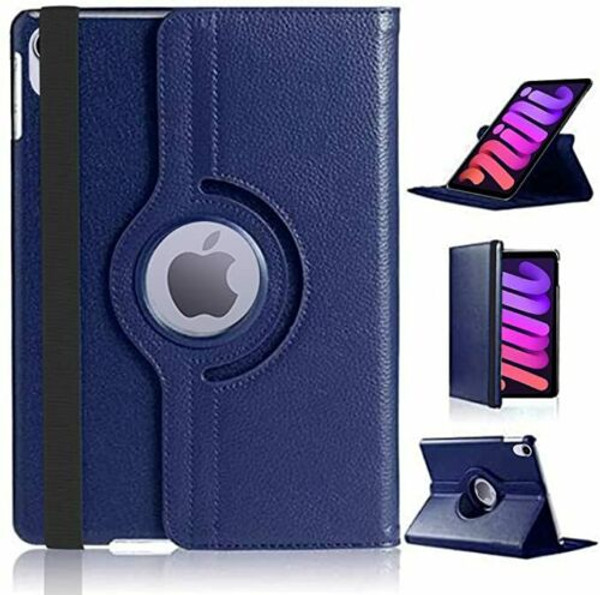 Apple iPad Mini 6 2021 6th Generation Leather Stand SMART Blue Cover