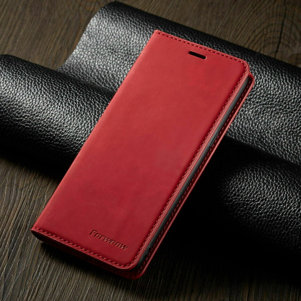 For Google Pixel 6 pro Red Leather Wallet Card Flip Magnetic Phone Case Cover