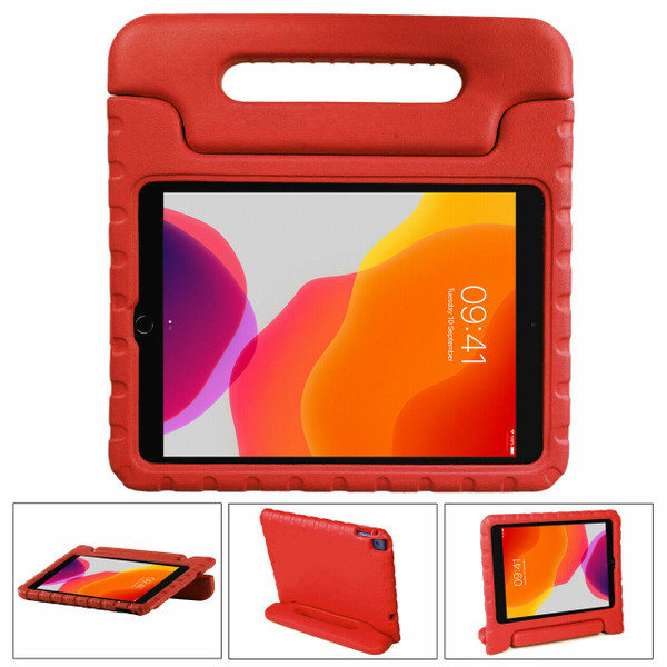 Red Shockproof Kids EVA Foam Stand Case Cover For Apple iPad 10.2 (2020) 8th Gen