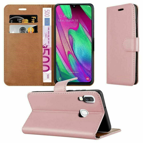 Rose gold Leather Wallet Flip Cover For Samsung Galaxy  A51