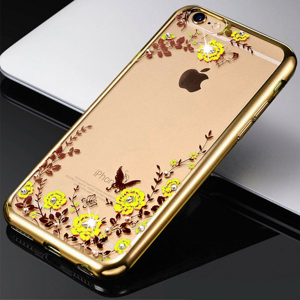 For iPhone SE 3 2022 yellow flower gold Bumper Gel TPU Cover