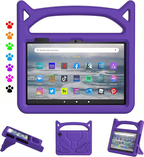 for Amazon Fire 7 2022 12th Gen Purple eva foam case