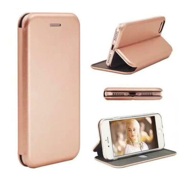 Rose gold shockproof leather wallet Case For iPhone 14 plus