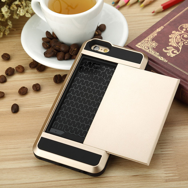 Galaxy S6 Edge Plus  Card Pocket Slim Hybrid Wallet Bumper Case Gold Galaxy S6 Edge Plus  Card Pocket Slim Hybrid Wallet Bumper Case Gold