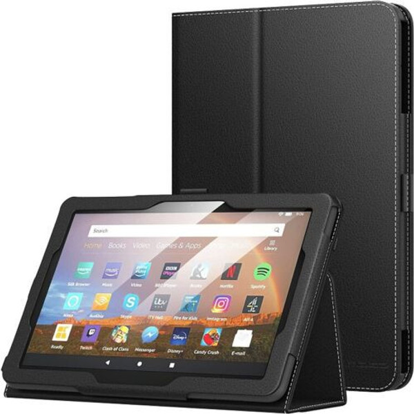 Amazon Kindle Fire HD 8 Plus Tablet 2022 Leather Folio Stand Cover