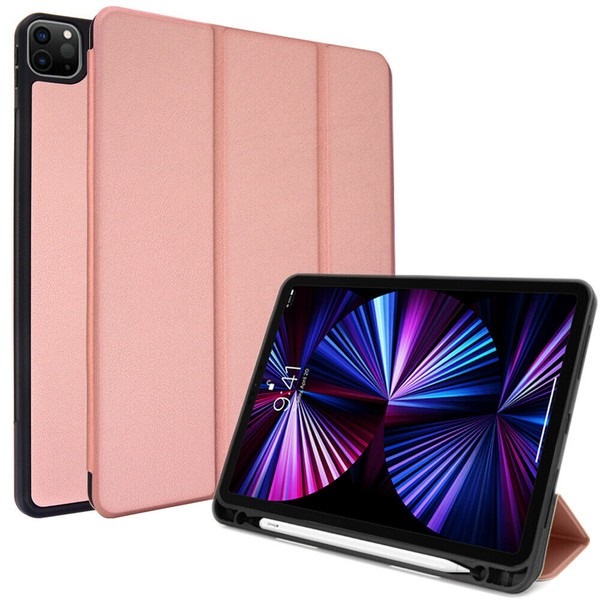 For Apple iPad Pro 12.9" 2022 6th Generation Rose gold Leather SMART Stand Case