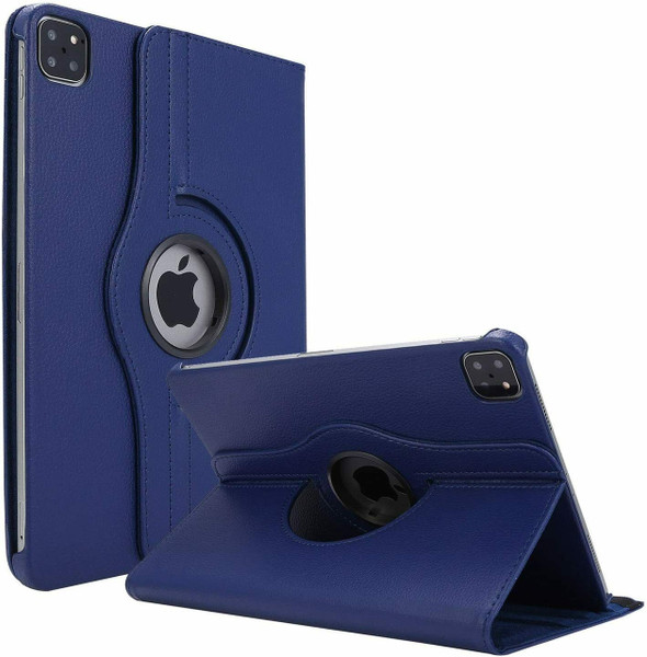 Apple iPad Pro 12.9 2022 navy 360 Rotating Stand Case Folding Leather Case
