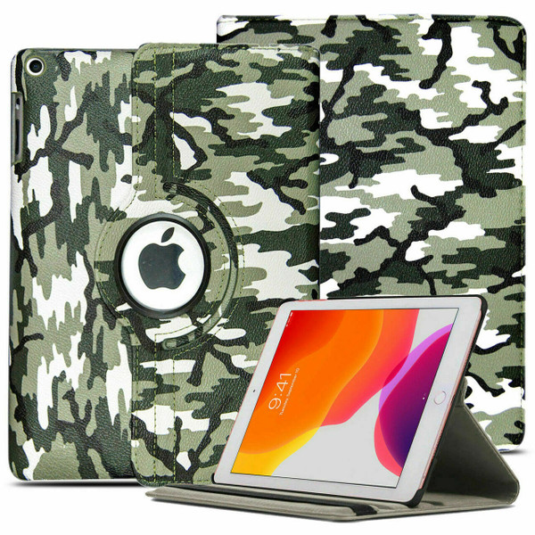 Army camouflage For Apple iPad 12.9 2015 2017 360 rotate leather case