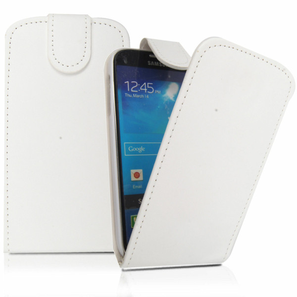Samsung Galaxy S6 White Leather Vertical Flip Wallet Cover
