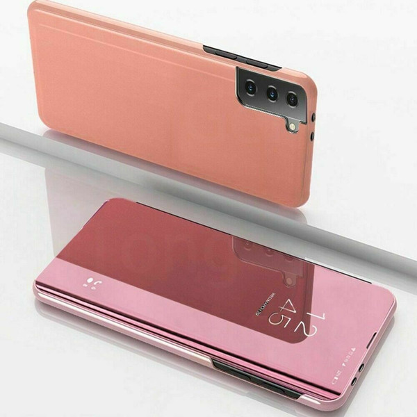 Samsung galaxy A34 Rose gold Mirror  Flip stand case