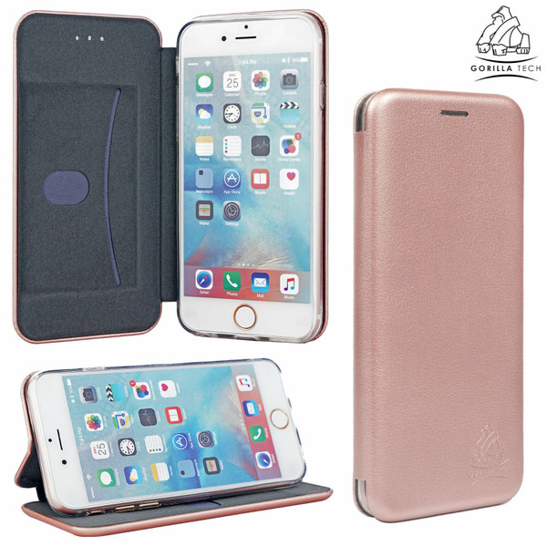 Samsung Galaxy S7  Leather Wallet Card Holder Cover -rose gold