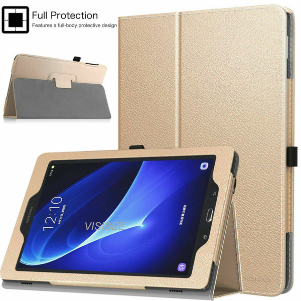 Samsung Galaxy Tab A 10.1 T580 T585 2016 Gold Smart Leather Tablet Flip Case Covers