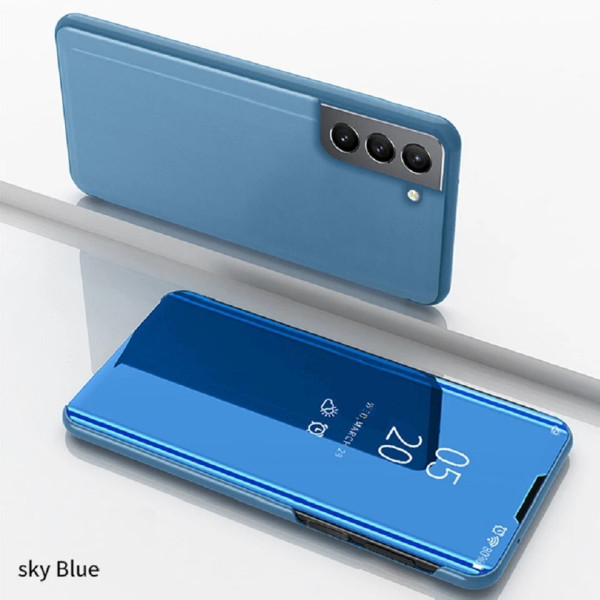 Blue Smart View Mirror Flip Stand Case For Samsung galaxy S26