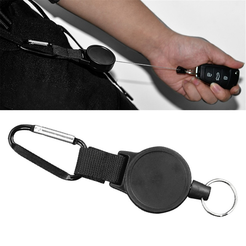 Adjustable Rope Key Chain Tactical Retractable Key Chain W/ Wire Rope - AR15Basics