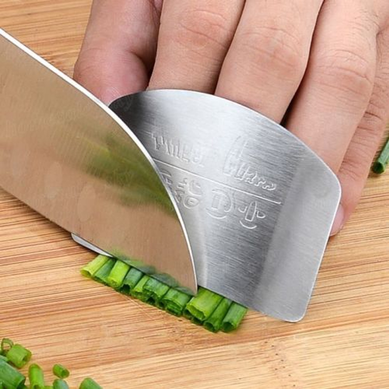Stainless Steel Finger Protector Multifunctional Cutting Hand Protector Silver