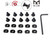 10 Pack M-LOK Screw and Nut Replacement for MLOK