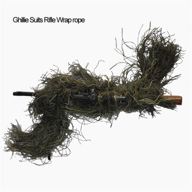 Combo Woodland/Desert Camo Rifle Gun Rag Ghillie Cover Wrap Sniper Hunting Rope Combo Woodland/Desert Camo Rifle Gun Rag Ghillie Cover Wrap Sniper Hunting Rope
