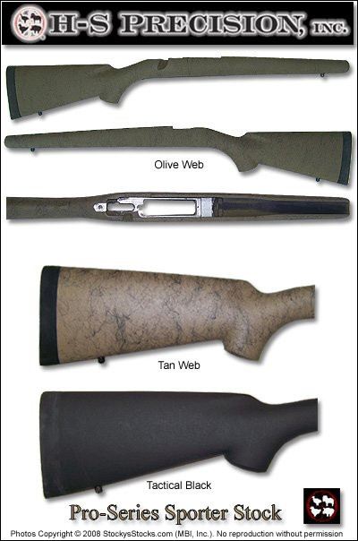 H-S Precision Sporter Composite Riflestock Ruger 77 MK II Long Action