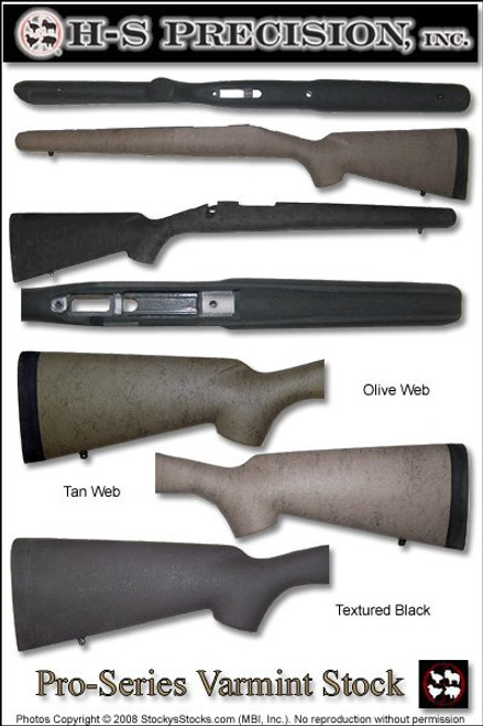 H-S Precision Pro-Series 2000 Varmint Stocks - Remington 700 ADL   BDL (RH and LH Available) PSV 002 004 029 069