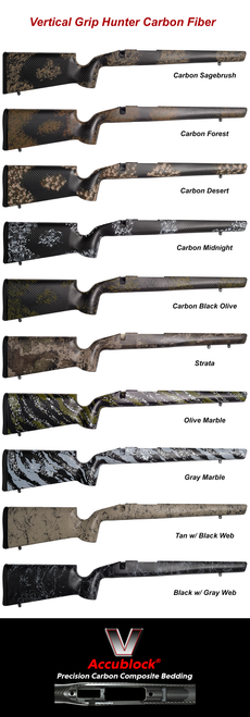 Stocky's NextGen Ultra Carbon™ Hunter VG (Vertical Grip) Composite Accublock® Stocks - Remington 700