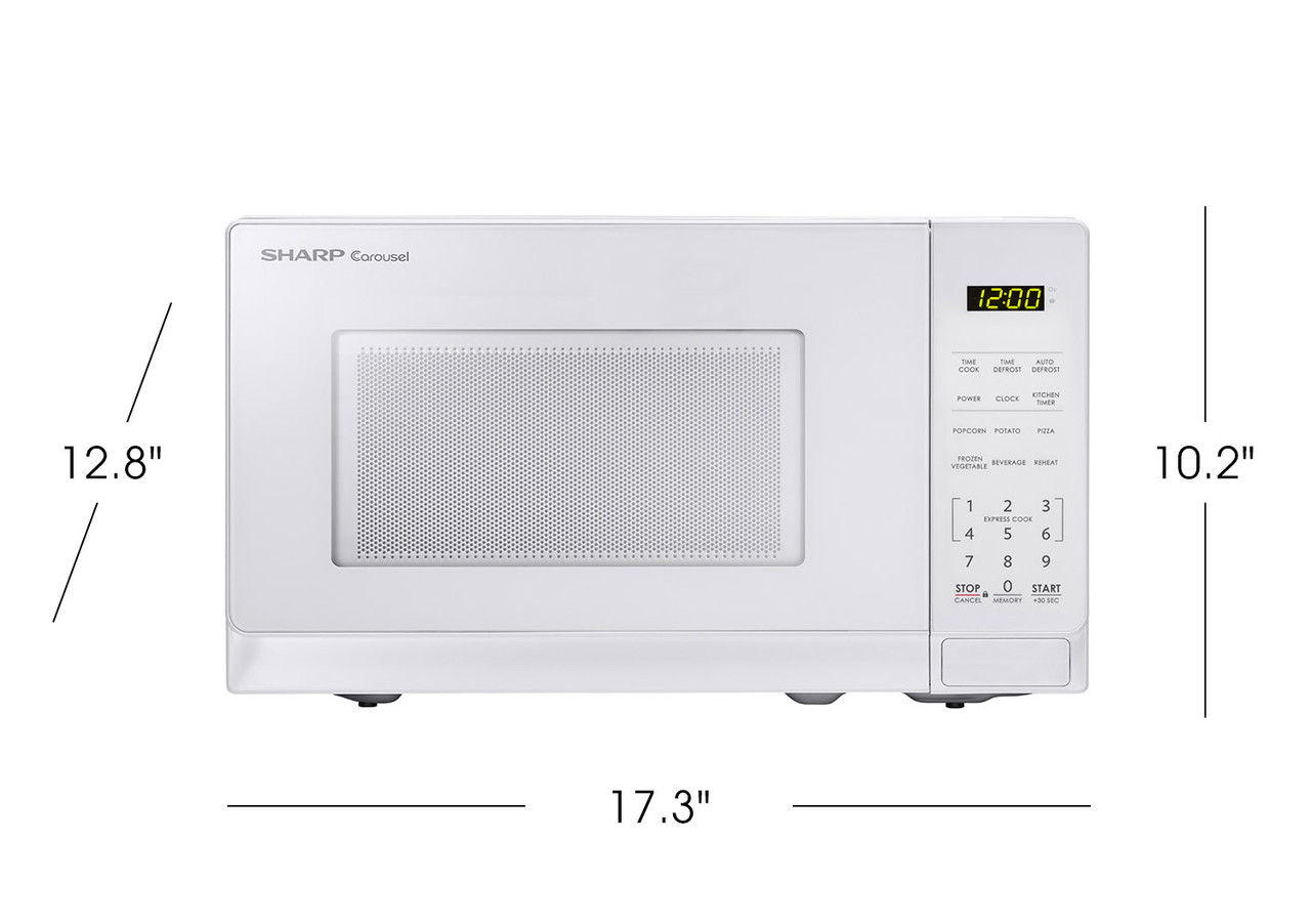 SMC0710BW 0.7 Cu Ft White Carousel Microwave Sharp