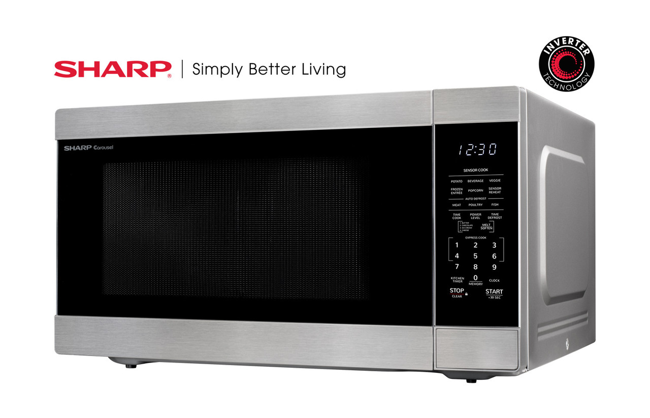 Sharp 1.5 cu.ft. 900W Carousel Countertop Microwave Oven - SMC1585BS