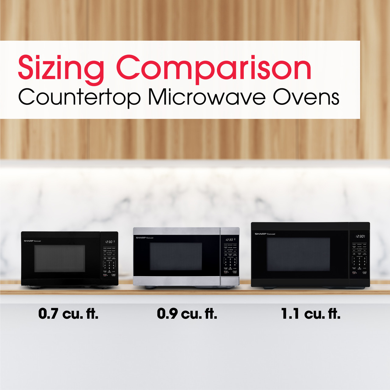 0.7 cu. ft. 700W Black Countertop Microwave Oven (SMC0760KB)