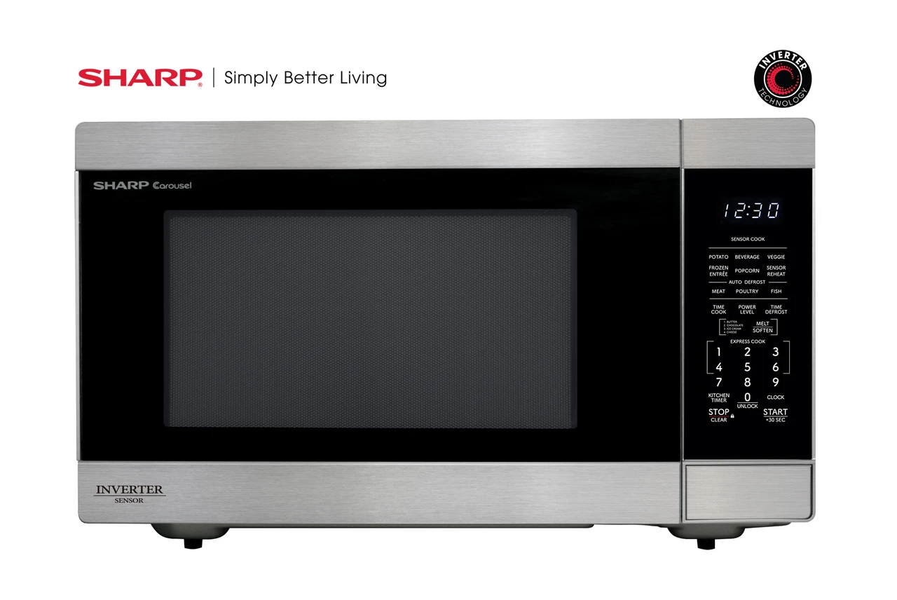 Sharp 1200W Microwave Oven with Inverter Technology (SMC2266KS)