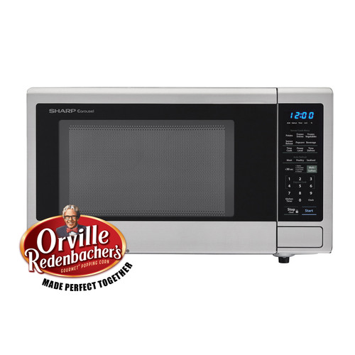 1.4 cu. ft. Sharp Stainless Steel Countertop Microwave (SMC1442CS) Orville Redenbacher's® Certified Popcorn Presets