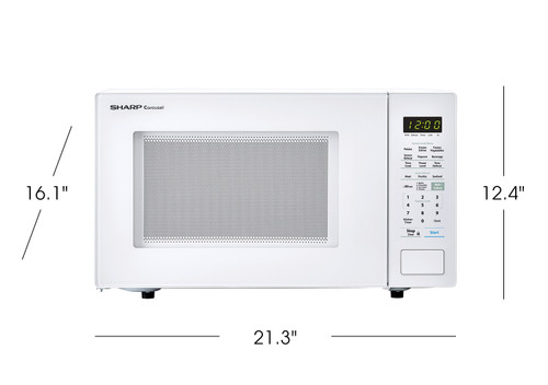 Sharp ZSMC1441CW 1.4 Cu Ft White Countertop Microwave