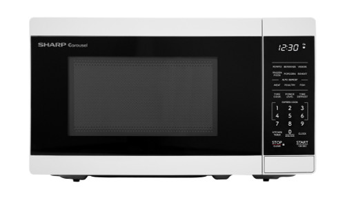 0.7 cu. ft. 700W White Carousel Countertop Microwave Oven (SMC0760KB) head on