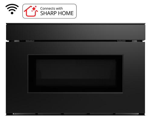 24 in. Smart Microwave Drawer Oven (SMD2479MB) Head On with Badge