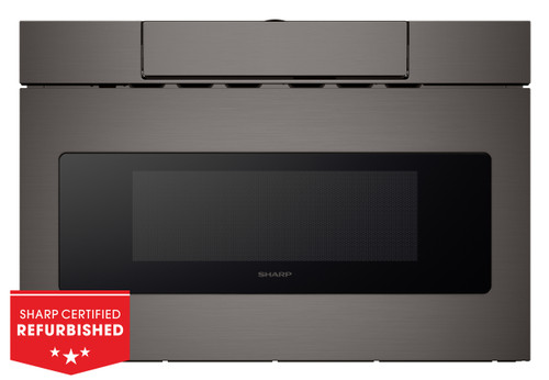 Certified Refurbished 24 in. 1.2 cu. ft. 950W Sharp Black Stainless Steel Microwave Drawer™ Oven (SMD2470AH-R)