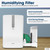 Sharp Plasmacluster® Air Purifier with Humidifying Function for Medium Rooms (KC850U) humidifying filter infographic