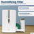 Sharp Plasmacluster Ion Air Purifier with True HEPA + Humidifier for Large Rooms (KC860U) humidifying filter infographic