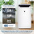 Sharp Smart True HEPA Large Room Air Purifier with Plasmacluster® Ion Technology (FXJ80UW) clear air delivery rate infographic