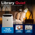 Sharp Smart True HEPA Large Room Air Purifier with Plasmacluster® Ion Technology (FXJ80UW) library quiet infographic