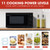 1.1 cu. ft. Black Carousel Countertop Microwave Oven (SMC1161KB) cooking power levels infographic