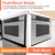 24 in. Built-In Stainless Steel Microwave Drawer Oven (SMD2420MS) flush and standard mount infographic
