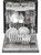 Sharp 24 in. Stainless Steel Dishwasher (SDW6768SMS) Head On Opened Filled