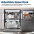 Sharp 24 in. Stainless Steel Dishwasher (SDY6768SMS) Adjustable Upper Rack Infographic