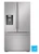 28.9 cu.ft. French 3-Door 36 in. Width Standard Depth Refrigerator with Water Dispenser in Stainless Steel (SJF2955MS) Head On