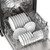 Sharp 24 in. Stainless Steel Dishwasher (SDY6748SNS) Lower Rack Filled
