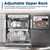 Sharp 24 in. Stainless Steel Dishwasher (SDY6748SNS) Adjustable Upper Rack Infographic