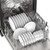 Sharp 24 in. Stainless Steel Dishwasher (SDY6735DNS) Lower Rack Filled